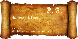 Mudray Ninon névjegykártya